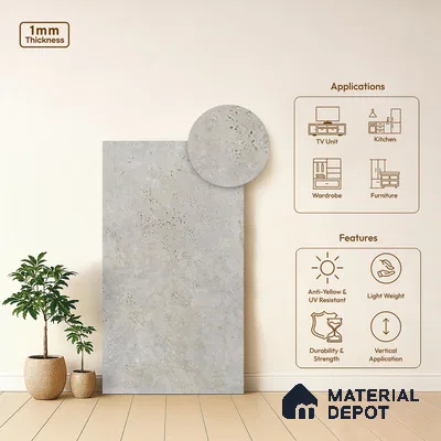 Stone Look LM 03779 8 ft x 4 ft Matte Finish Decorative Laminate - 1 mm | Suitable for TV Unit, Wardrobe, Kitchen Cabinets