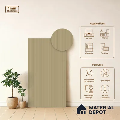 Patterned Look LM 03811 8 ft x 4 ft Texture Finish Decorative Laminate - 1 mm | Suitable for Bedroom, TV Unit, Wardrobe