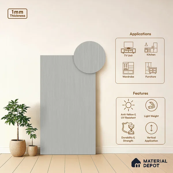 Patterned Look LM 03820 8 ft x 4 ft Matte Finish Decorative Laminate - 1 mm | Suitable for Bedroom, TV Unit, Wardrobe