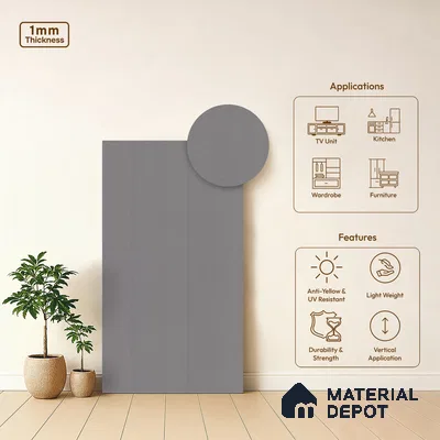 Stone Look LM 03842 8 ft x 4 ft Texture Finish Decorative Laminate - 1 mm | Suitable for TV Unit, Wardrobe, Kitchen Cabinets