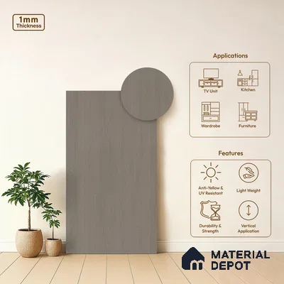 Wooden Look LM 03979 Classic Ash 8 ft x 4 ft Suede Finish Decorative Laminate - 1 mm | Suitable for TV Unit, Wardrobe, Kitchen Cabinets