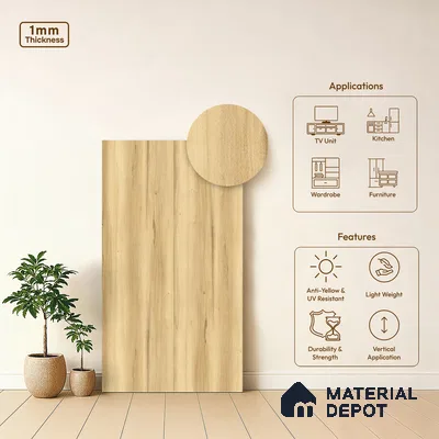 Stone Look LM 20129 8 ft x 4 ft Texture Finish Decorative Laminate - 1 mm | Suitable for TV Unit, Wardrobe, Kitchen Cabinets