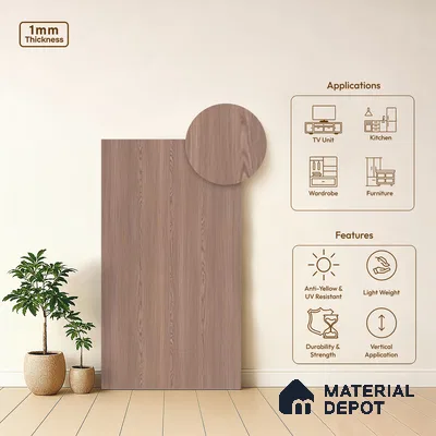Wooden Look LM 20136 8 ft x 4 ft Texture Finish Decorative Laminate - 1 mm | Suitable for TV Unit, Wardrobe, Kitchen Cabinets