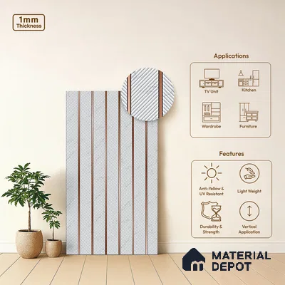 Patterned Look LM 20217 8 ft x 4 ft Super Matte Finish Decorative Laminate - 1 mm | Suitable for Bedroom, TV Unit, Wardrobe
