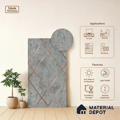 Patterned Look LM 20218 8 ft x 4 ft Super Matte Finish Decorative Laminate - 1 mm | Suitable for Bedroom, TV Unit, Wardrobe