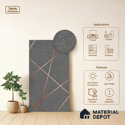 Patterned Look LM 20220 8 ft x 4 ft Super Matte Finish Decorative Laminate - 1 mm | Suitable for Bedroom, TV Unit, Wardrobe