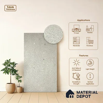 Stone Look LM 20984 8 ft x 4 ft Texture Finish Decorative Laminate - 1 mm | Suitable for TV Unit, Wardrobe, Kitchen Cabinets