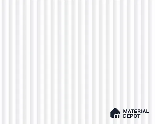 Fluted White Fluted Solid Color LM 23763 8 ft x 4 ft High Gloss Finish Acrylic Laminate - 3 mm | Suitable for TV Unit,Wardrobe, Kitchen Cabinets
