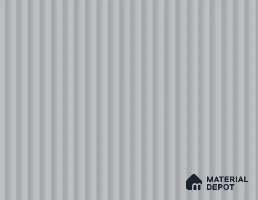Cool Light Grey Fluted Solid Color LM 23783 8 ft x 4 ft High Gloss Finish Acrylic Laminate - 3 mm | Suitable for TV Unit,Wardrobe, Kitchen Cabinets