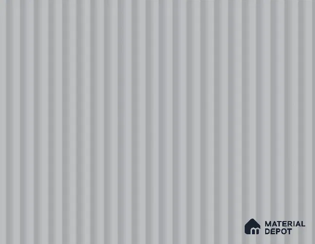 Cool Light Grey Fluted Solid Color LM 23783 8 ft x 4 ft High Gloss Finish Acrylic Laminate - 3 mm | Suitable for TV Unit,Wardrobe, Kitchen Cabinets