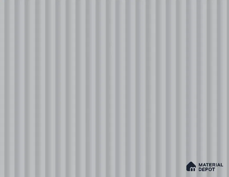 Cool Light Grey Fluted Solid Color LM 23783 8 ft x 4 ft High Gloss Finish Acrylic Laminate - 3 mm | Suitable for TV Unit,Wardrobe, Kitchen Cabinets