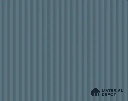 Fluted Blue Fluted Solid Color LM 23792 8 ft x 4 ft High Gloss Finish Acrylic Laminate - 3 mm | Suitable for TV Unit,Wardrobe, Kitchen Cabinets