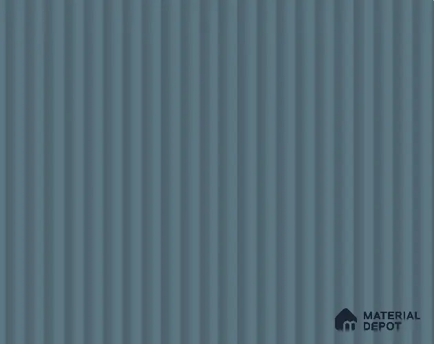 Fluted Blue Fluted Solid Color LM 23792 8 ft x 4 ft High Gloss Finish Acrylic Laminate - 3 mm | Suitable for TV Unit,Wardrobe, Kitchen Cabinets
