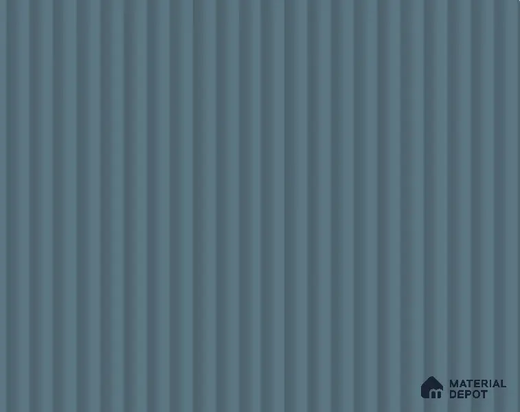 Fluted Blue Fluted Solid Color LM 23792 8 ft x 4 ft High Gloss Finish Acrylic Laminate - 3 mm | Suitable for TV Unit,Wardrobe, Kitchen Cabinets