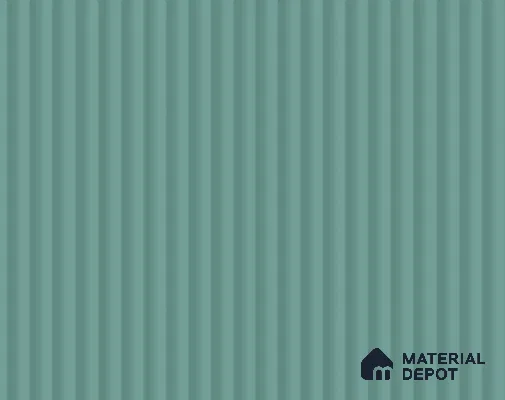 Muted Mint Green Fluted Solid Color LM 23772 8 ft x 4 ft High Gloss Finish Acrylic Laminate - 3 mm | Suitable for TV Unit,Wardrobe, Kitchen Cabinets