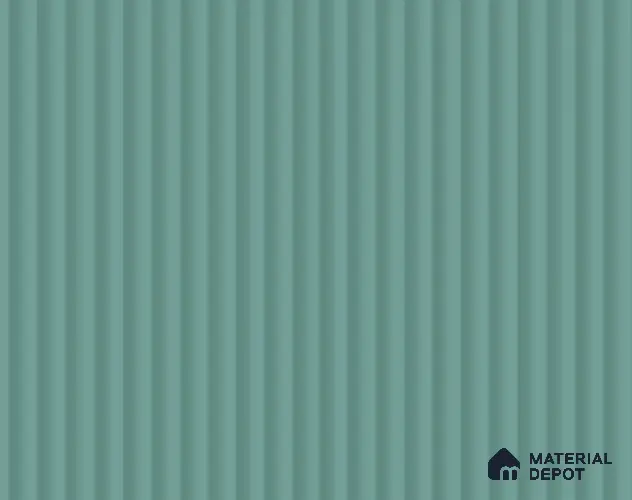 Muted Mint Green Fluted Solid Color LM 23772 8 ft x 4 ft High Gloss Finish Acrylic Laminate - 3 mm | Suitable for TV Unit,Wardrobe, Kitchen Cabinets