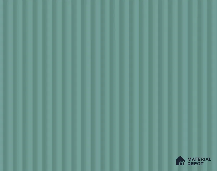 Muted Mint Green Fluted Solid Color LM 23772 8 ft x 4 ft High Gloss Finish Acrylic Laminate - 3 mm | Suitable for TV Unit,Wardrobe, Kitchen Cabinets