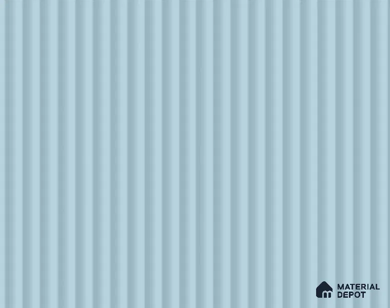 Powder Blue Fluted Solid Color LM 23779 8 ft x 4 ft High Gloss Finish Acrylic Laminate - 3 mm | Suitable for TV Unit,Wardrobe, Kitchen Cabinets