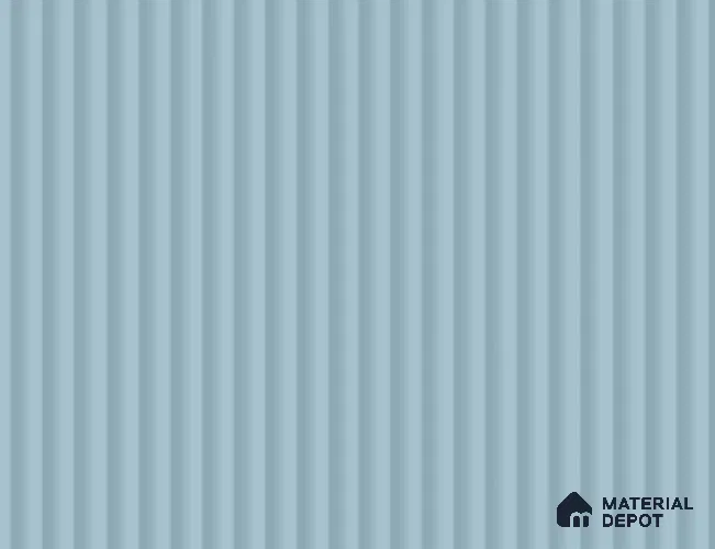 Powder Blue Fluted Solid Color LM 23781 8 ft x 4 ft High Gloss Finish Acrylic Laminate - 3 mm | Suitable for TV Unit,Wardrobe, Kitchen Cabinets