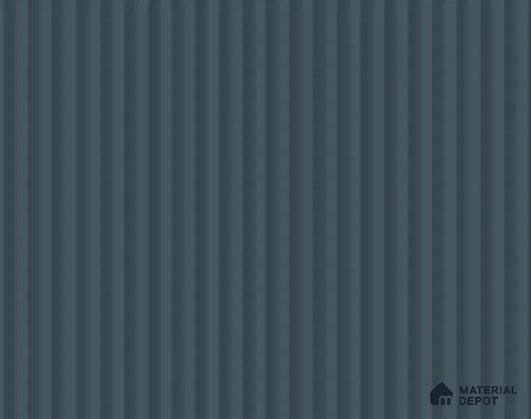 Deep Fluted Blue Fluted Solid Color LM 23791 8 ft x 4 ft High Gloss Finish Acrylic Laminate - 3 mm | Suitable for TV Unit,Wardrobe, Kitchen Cabinets