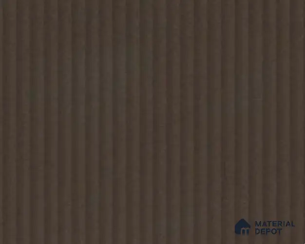 Chocolate Brown Fluted Solid Color LM 23748 8 ft x 4 ft High Gloss Finish Acrylic Laminate - 3 mm | Suitable for TV Unit,Wardrobe, Kitchen Cabinets