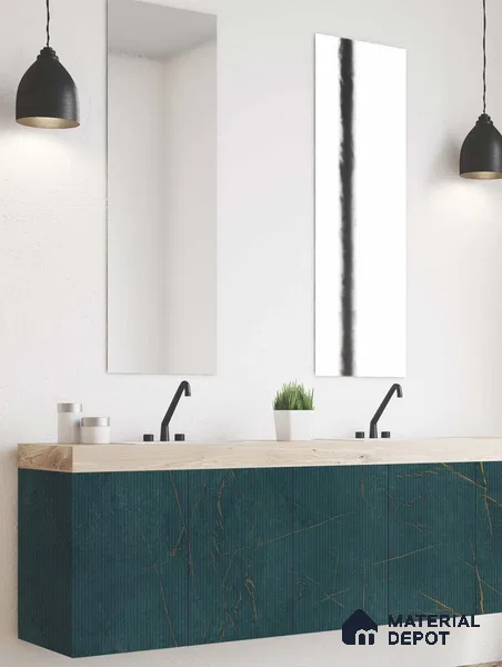 Marble Fluted LM 23739 8 ft x 4 ft High Gloss Finish Acrylic Laminate - 3 mm | Suitable for TV Unit,Wardrobe, Kitchen Cabinets