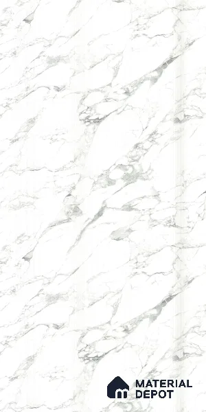 White Marble Look LM 03885 8 ft x 4 ft Texture Finish Decorative Laminate - 1 mm | Suitable for TV Unit, Wardrobe, Kitchen Cabinets