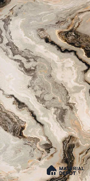 Beige Marble Look LM 20117 8 ft x 4 ft Glossy Finish Decorative Laminate - 1 mm | Suitable for TV Unit, Wardrobe, Kitchen Cabinets