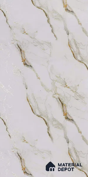 Beige Marble Look LM 20121 8 ft x 4 ft Glossy Finish Decorative Laminate - 1 mm | Suitable for TV Unit, Wardrobe, Kitchen Cabinets
