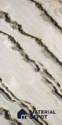 Beige Marble Look LM 20125 8 ft x 4 ft Glossy Finish Decorative Laminate - 1 mm | Suitable for TV Unit, Wardrobe, Kitchen Cabinets