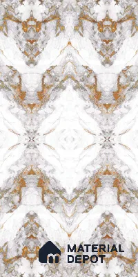 White Marble Look LM 20130 8 ft x 4 ft Glossy Finish Decorative Laminate - 1 mm | Suitable for TV Unit, Wardrobe, Kitchen Cabinets