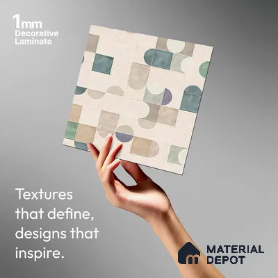 Patterned Look LM 03780 8 ft x 4 ft Texture Finish Decorative Laminate - 1 mm | Suitable for Bedroom, TV Unit, Wardrobe