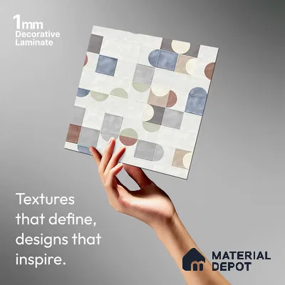 Patterned Look LM 03781 8 ft x 4 ft Texture Finish Decorative Laminate - 1 mm | Suitable for Bedroom, TV Unit, Wardrobe