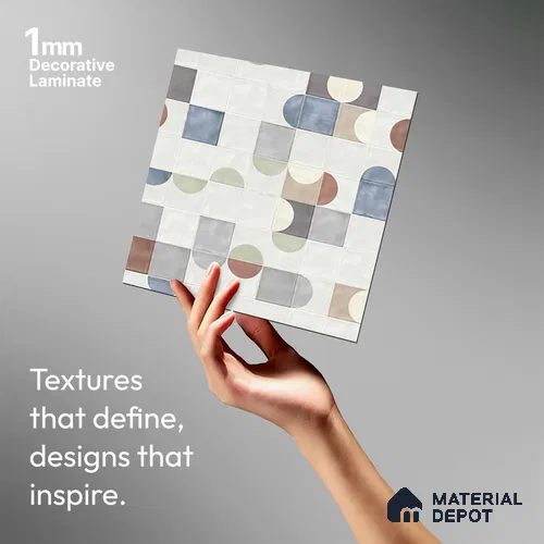 Patterned Look LM 03781 8 ft x 4 ft Texture Finish Decorative Laminate - 1 mm | Suitable for Bedroom, TV Unit, Wardrobe