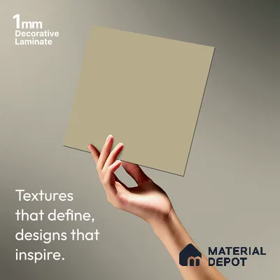 Warm Taupe Beige Solid Colors Look LM 03808 8 ft x 4 ft Matte Finish Decorative Laminate - 1 mm | Suitable for Living Room, Kitchen, Office