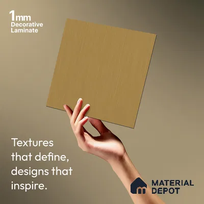 Brown Metallic Look LM 03814 8 ft x 4 ft Matte Finish Decorative Laminate - 1 mm | Suitable for TV Unit, Wardrobe, Kitchen Cabinets