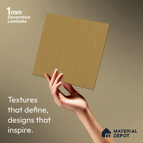 Brown Metallic Look LM 03814 8 ft x 4 ft Matte Finish Decorative Laminate - 1 mm | Suitable for TV Unit, Wardrobe, Kitchen Cabinets