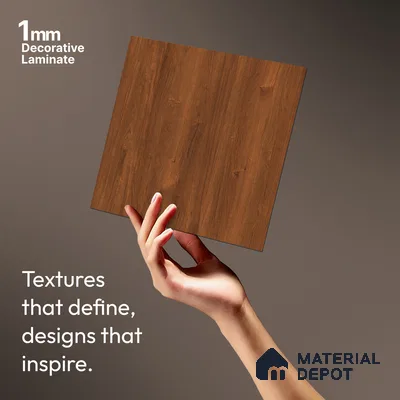 Wooden Fluted LM 03821 8 ft x 4 ft Texture Finish Decorative Laminate - 1 mm | Suitable for TV Unit,Wardrobe, Kitchen Cabinets