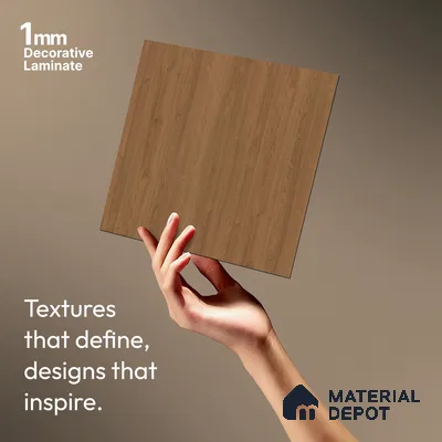 Wooden Fluted LM 03822 8 ft x 4 ft Texture Finish Decorative Laminate - 1 mm | Suitable for TV Unit,Wardrobe, Kitchen Cabinets