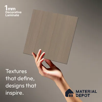 Wooden Look LM 03833 Velvet Embrance 8 ft x 4 ft Texture Finish Decorative Laminate - 1 mm | Suitable for TV Unit, Wardrobe, Kitchen Cabinets