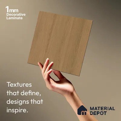 Wooden Look LM 03835 Mocha Timber 8 ft x 4 ft Texture Finish Decorative Laminate - 1 mm | Suitable for TV Unit, Wardrobe, Kitchen Cabinets