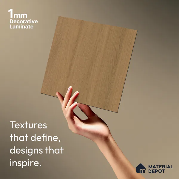 Wooden Look LM 03835 Mocha Timber 8 ft x 4 ft Texture Finish Decorative Laminate - 1 mm | Suitable for TV Unit, Wardrobe, Kitchen Cabinets