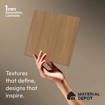 Wooden Look LM 03861 Sap Veneer 8 ft x 4 ft Texture Finish Decorative Laminate - 1 mm | Suitable for TV Unit, Wardrobe, Kitchen Cabinets