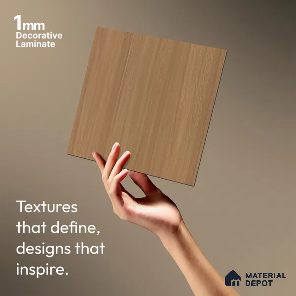 Wooden Look LM 03861 Sap Veneer 8 ft x 4 ft Texture Finish Decorative Laminate - 1 mm | Suitable for TV Unit, Wardrobe, Kitchen Cabinets