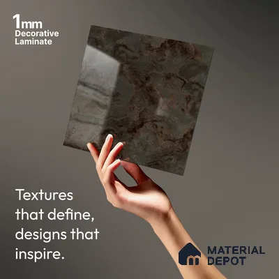 Stone Look LM 03863 8 ft x 4 ft High Gloss Finish Decorative Laminate - 1 mm | Suitable for TV Unit, Wardrobe, Kitchen Cabinets