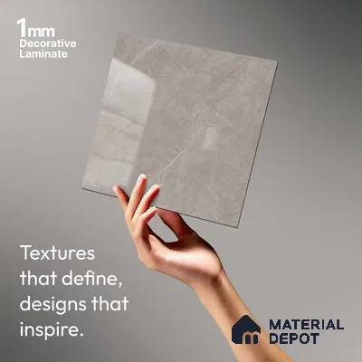 Stone Look LM 03868 8 ft x 4 ft High Gloss Finish Decorative Laminate - 1 mm | Suitable for TV Unit, Wardrobe, Kitchen Cabinets