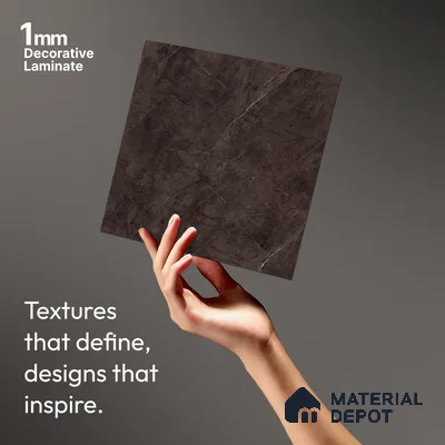 Brown Marble Look LM 03891 8 ft x 4 ft Matte Finish Decorative Laminate - 1 mm | Suitable for TV Unit, Wardrobe, Kitchen Cabinets