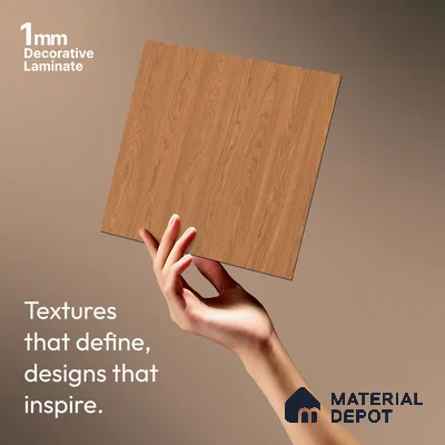 Wooden Look LM 03905 Masai Teak 8 ft x 4 ft Texture Finish Decorative Laminate - 1 mm | Suitable for TV Unit, Wardrobe, Kitchen Cabinets