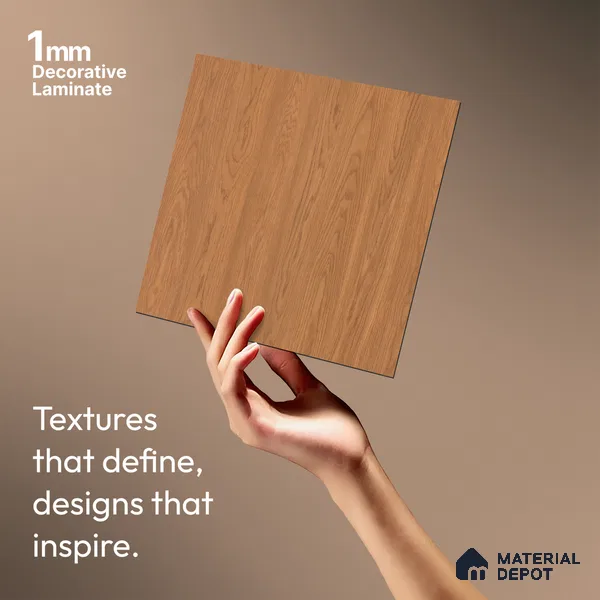 Wooden Look LM 03905 Masai Teak 8 ft x 4 ft Texture Finish Decorative Laminate - 1 mm | Suitable for TV Unit, Wardrobe, Kitchen Cabinets