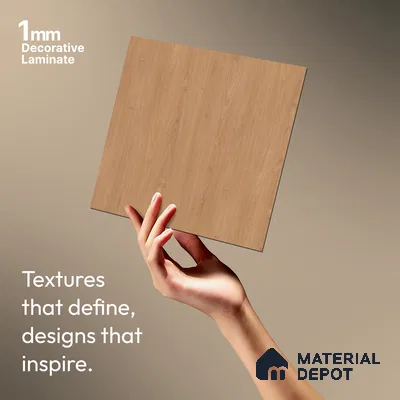 Wooden Look LM 03910 Classy Teak 8 ft x 4 ft Texture Finish Decorative Laminate - 1 mm | Suitable for TV Unit, Wardrobe, Kitchen Cabinets